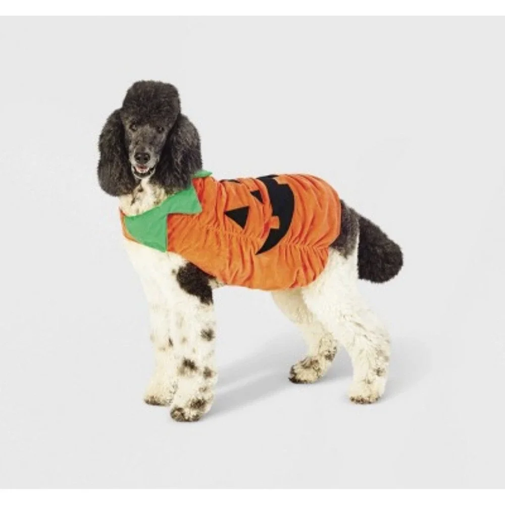 Pumpkin Pet Costume Vest Orange Medium Dog Cat Hyde & EEK! Boutique Halloween